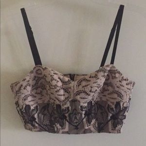 Black Lace BCBG Crop Top